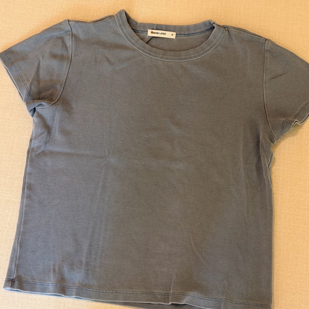 Marine Layer Lexi sun in crew ribbed t shirt